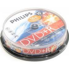 Диск DVD-R 4.7Gb 16x Philips, Cake Box (10шт)