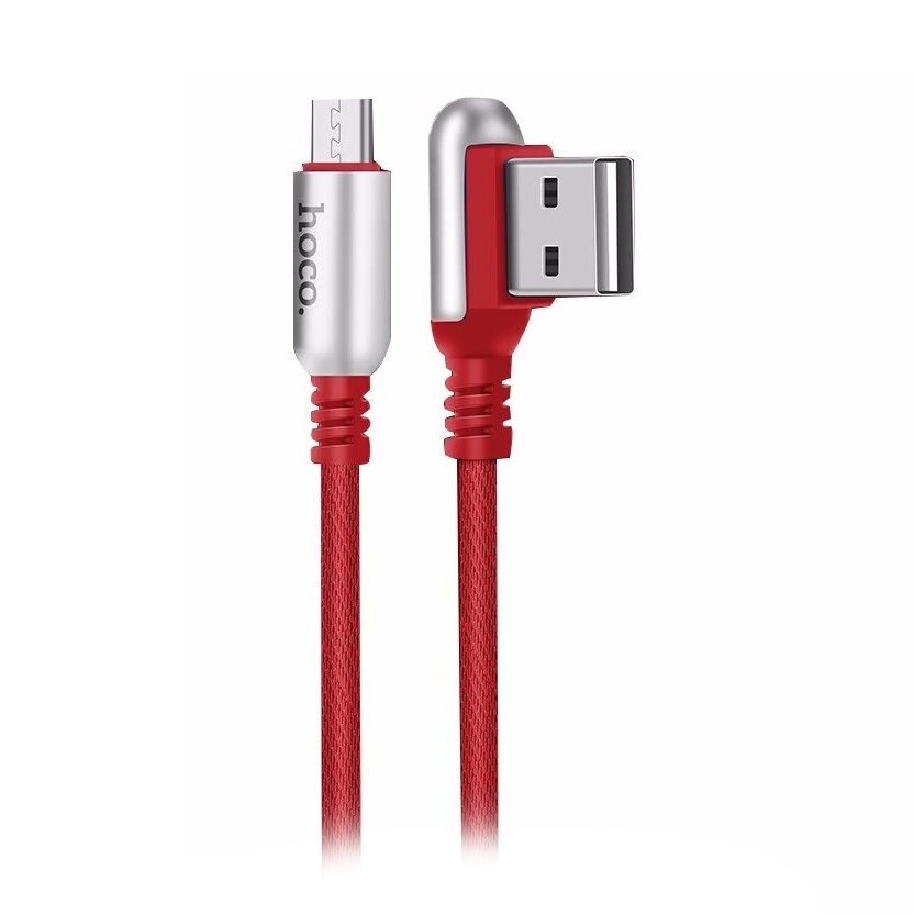 Кабель USB-micro USB, HOCO, 1.2m, красный, Capsule для HTC/Samsung (U17)