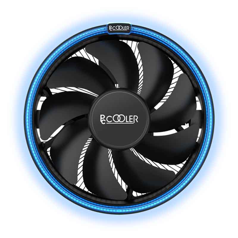 Кулеры для процессоров  E2E4 Кулер для процессора PCcooler E126M B для Socket 775/115x/1200/AM2/AM2+/AM3/AM3+/FM1/FM2/FM2+, 120 мм, 1800rpm, 26.5 дБА, 92 Вт, 4-pin PWM, Al, Blue LED (E126M-B)