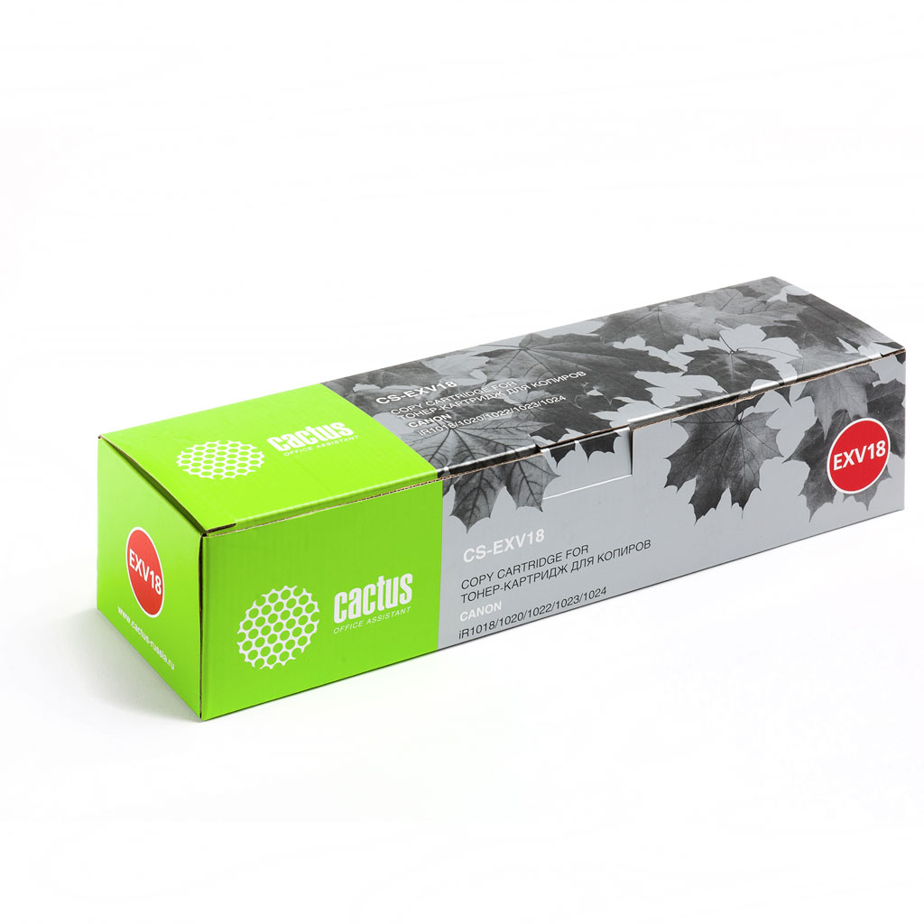 Картридж лазерный Cactus CS-EXV18 (C-EXV18), черный, совместимый, для Canon iR1018/1020/1022/1023/1024