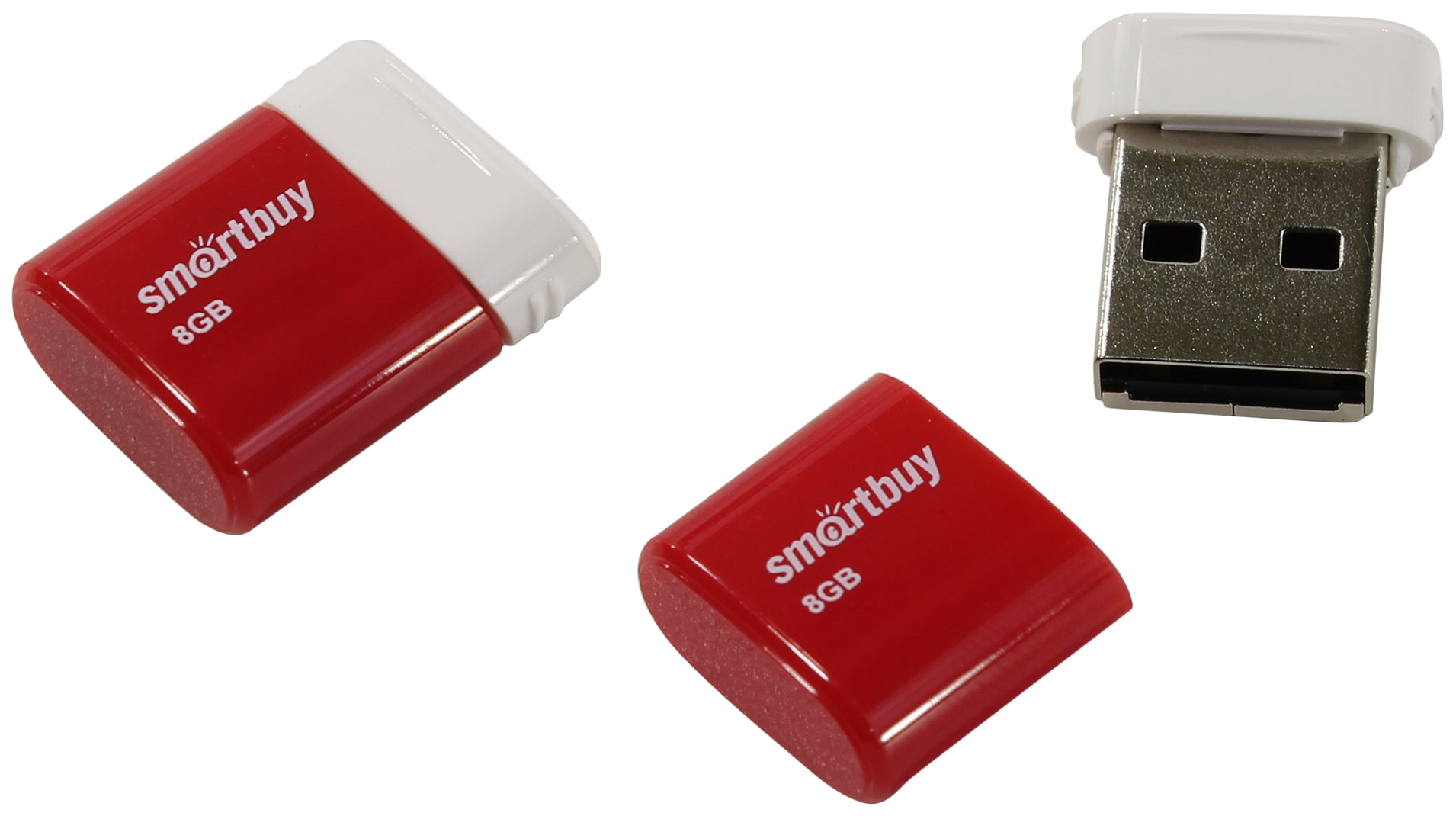 Флешка 8Gb USB 2.0 SmartBuy Lara, красный (SB8GBLARA-R)