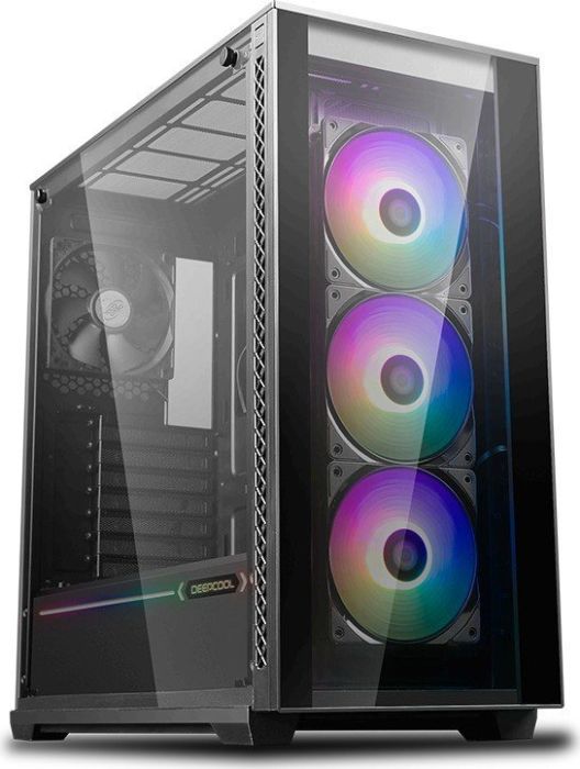   E2E4 Корпус Deepcool Matrexx 70 ADD-RGB 3F, ATX, Midi-Tower, 2xUSB 3.0, RGB подсветка, черный, без БП (DP-ATX-MATREXX70-BKG0P-3F)