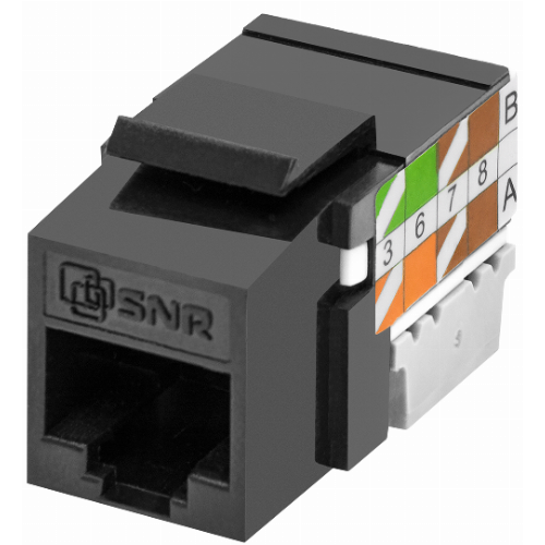 Модули Keystone, вставки  E2E4 Модуль Keystone RJ-45, кат. 5e, тип 110, 6шт, SNR (SNR-KJ-U5E-90)