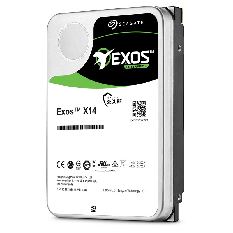  Жесткий диск (HDD) Seagate 12Tb Exos X14, 3.5, 7.2K, 256Mb, 4Kn/512e, SATA3 (ST12000NM0008)