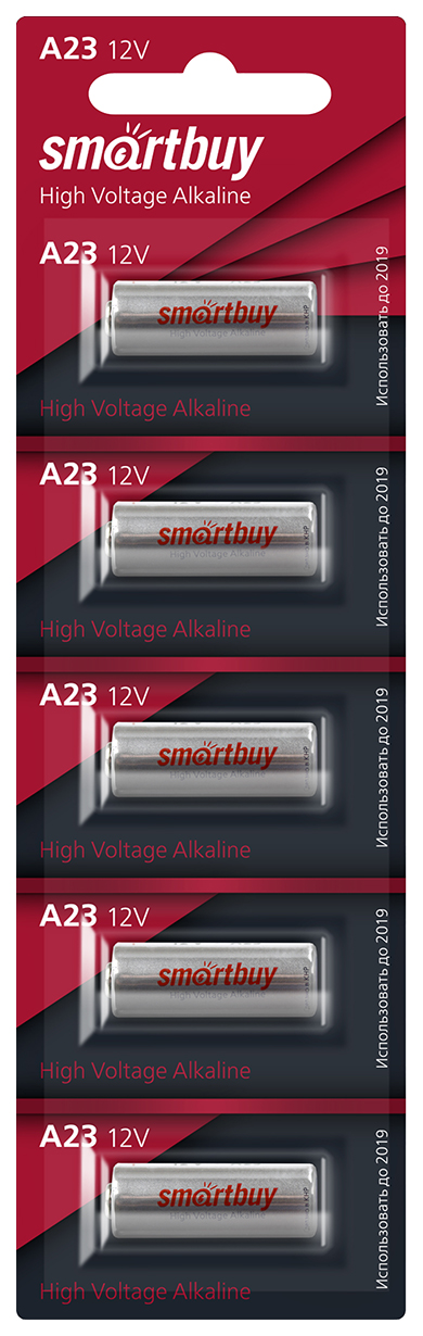 Элементы питания  E2E4 Батарея Smartbuy SBBA-23A5B, A23, 12V, 5шт