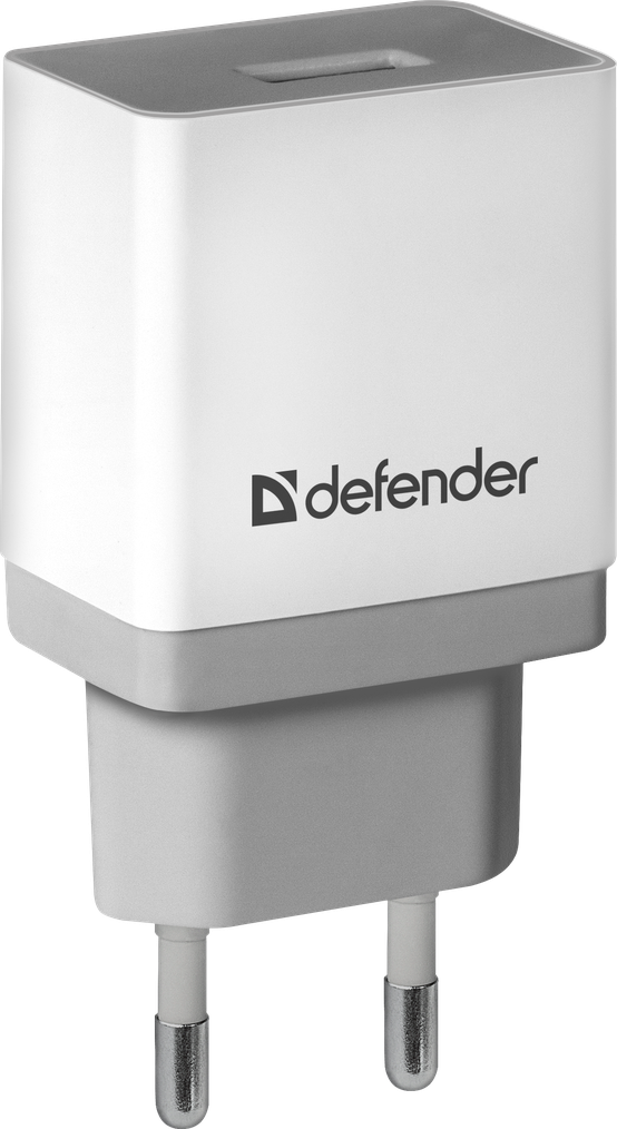  Сетевое зарядное устройство Defender UPA-21, 1USB, 2.1A, белый (83571)