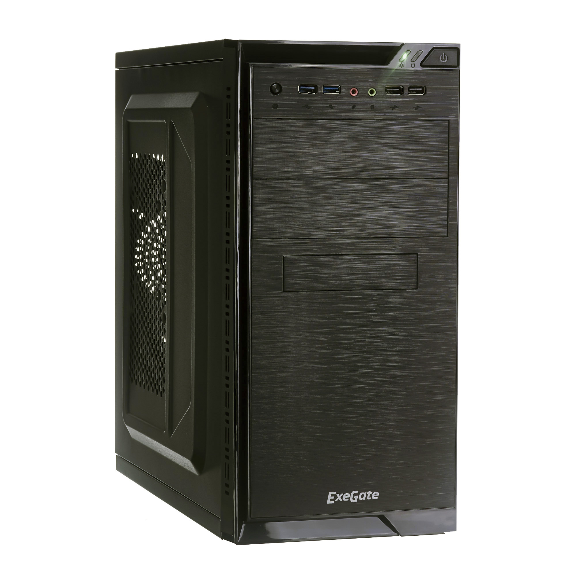 Корпус ExeGate QA-412U, mATX, Mini-Tower, 2xUSB 3.0, черный, 350 Вт (EX272744RUS)