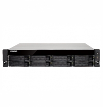 Сетевой накопитель (NAS) QNAP TS-883XU-RP, 8x2.5/3.5 SATA3 HDD, 4x1 Гбит + 2x10 Гбит/с SFP+, 6xUSB 3.X, Intel Xeon E-2124/4x3.3 ГГц, DDR4 8Gb, 300W, 2U, (TS-883XU-RP-E2124-8G)