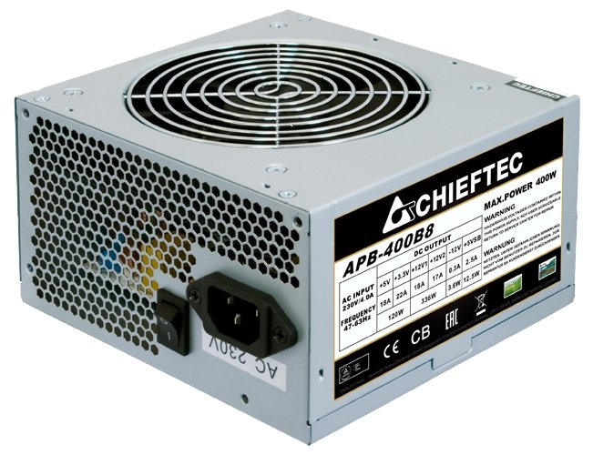 Блок питания 400 Вт ATX Chieftec APB-400B8, 120 мм (APB-400B8)