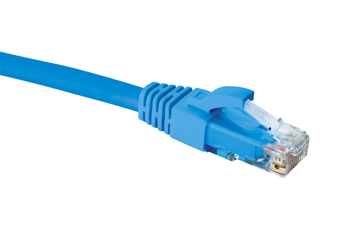 Патч-корд U/UTP кат.5e, 2м, RJ45-RJ45, синий, LSZH, Eurolan (21D-U5-02BU)