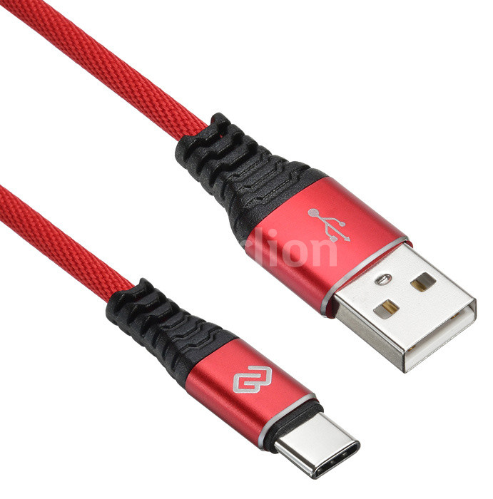 Кабель USB2.0(Am)-USB Type-C (m), Digma, 1.2м, красный (1080442)