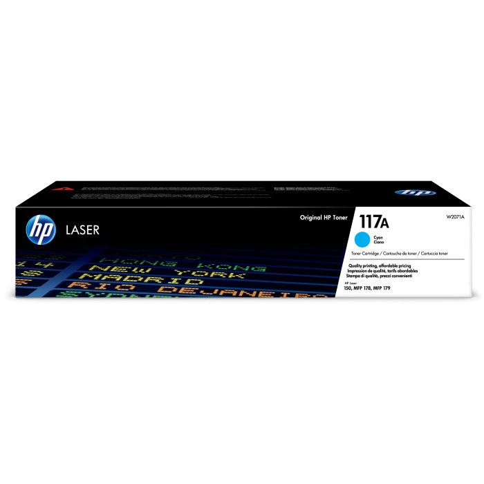 Картридж лазерный HP 117A/W2071A, голубой, 700 страниц, оригинальный для HP 178nw/179fnw/150a/150nw