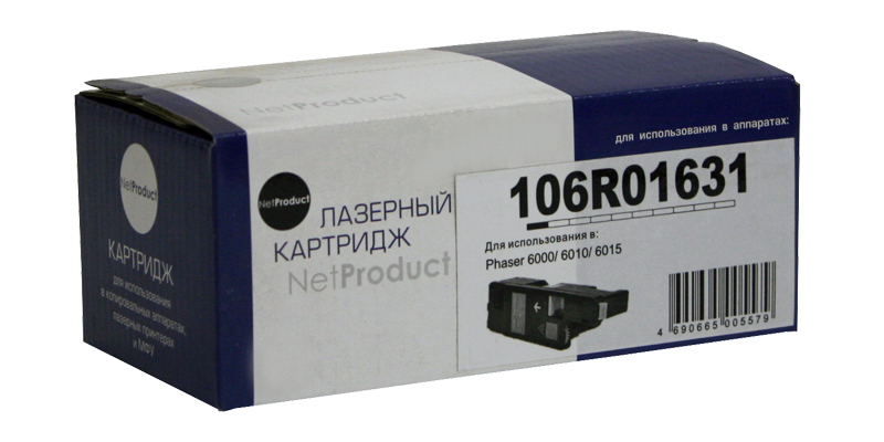 Картридж лазерный NetProduct N-106R01631 (106R01631), голубой, 1000 страниц, совместимый, для Xerox Phaser 6000/6010/WC6015