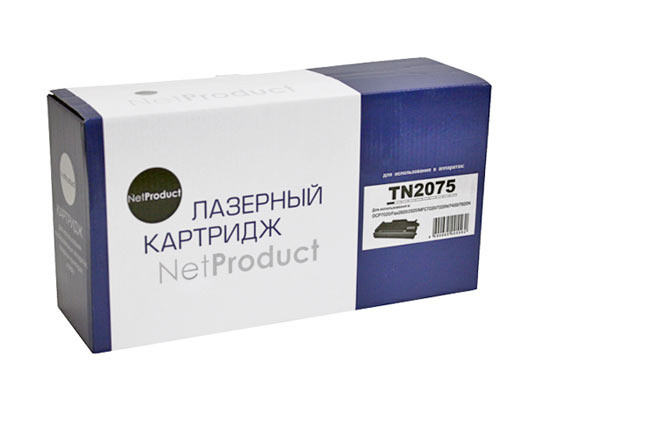 Картридж лазерный NetProduct N-TN-2075 (TN-2075), черный, 2500 страниц, совместимый, для Brother HL-2030/2040/2070/7010/7420/7820