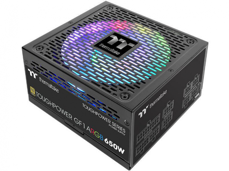 Блок питания 650 Вт ATX Thermaltake Toughpower GF1 ARGB, 140 мм, 80 Plus Gold (PS-TPD-0650F3FAGE-1)