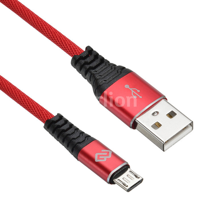 Кабель USB-micro, Digma , 1.2m, красный (1080371)