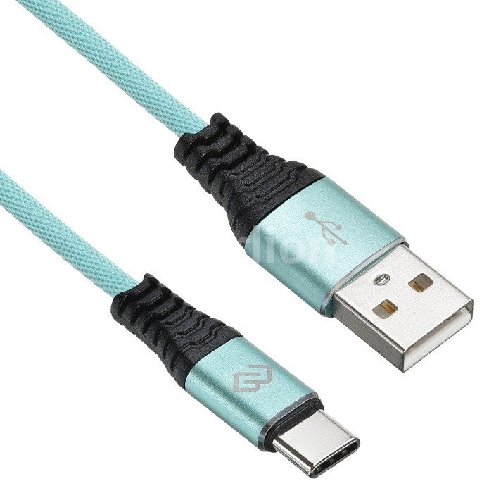 Кабель USB-USB Type-C, Digma, 1.2м, зеленый (1080450)