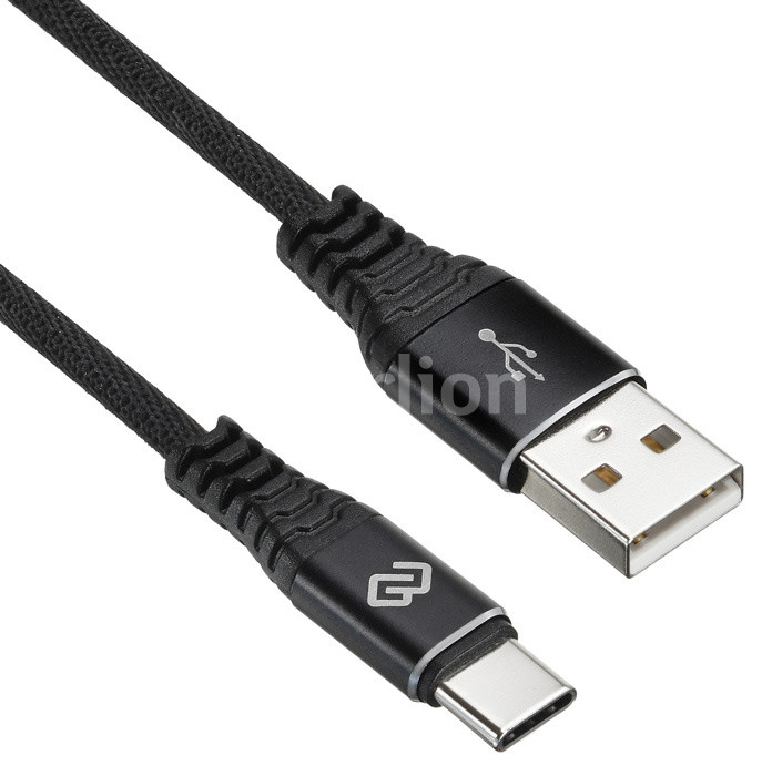 Кабель USB-USB Type-C, Digma, 1.2м, черный (1080448)