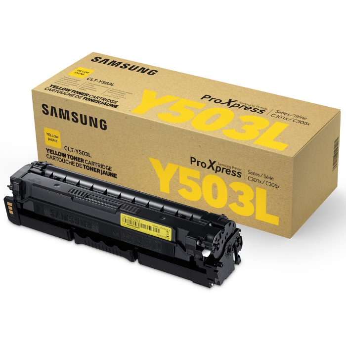 Картридж лазерный Samsung CLT-Y503L/SU493A, желтый, 5000 страниц, оригинальный, для Samsung C3010/C3060