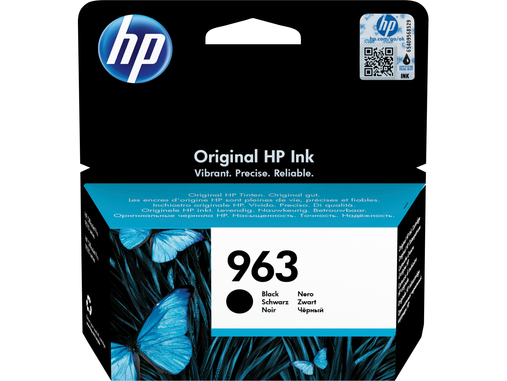 Картридж струйный HP 963 (3JA26AE), черный, оригинальный, ресурс 1000 страниц, для OfficeJet Pro 9010/9013/9020/9023