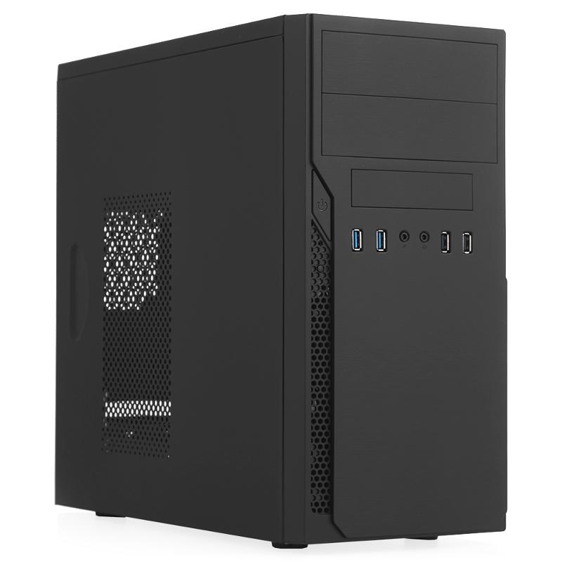 Корпус Foxline FL-628, mATX, Midi-Tower, 2xUSB 3.0, черный, 450 Вт (FL-628-FZ450R-U32)