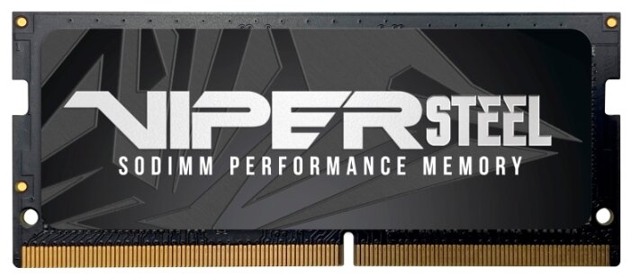 Для ноутбука (SO-DIMM) Память DDR4 SODIMM 16Gb, 2666MHz, CL18, 1.2 В, Patriot Memory, Viper Steel (PVS416G266C8S)