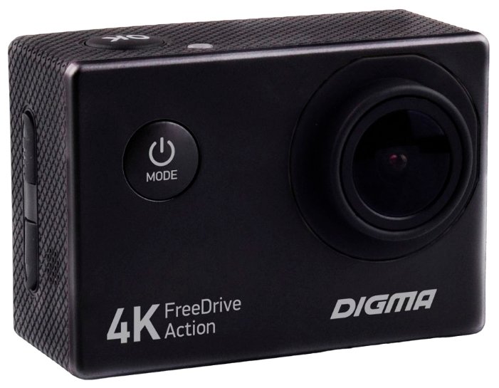 Видеорегистратор Digma FreeDrive Action 4K WiFi, 3840x2160 30 к/с, 140°, WiFi, microSD (microSDHC)