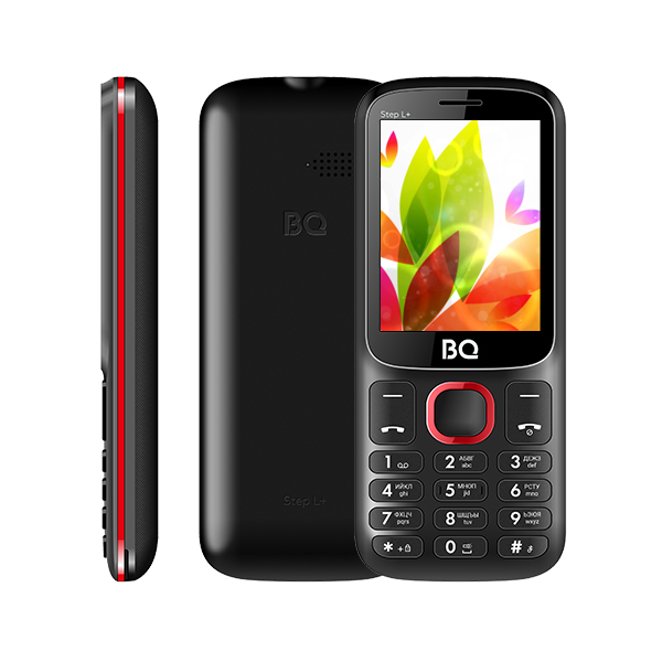 Мобильный телефон BQ 2440 Step L+, 2.4 320x240 TN, 32Mb RAM, 32Mb, BT, 2-Sim, 800 мА·ч, micro-USB, черный/красный