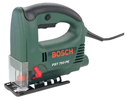 Лобзики электрические Электролобзик Bosch PST 750 PE, 530Вт, маятниковый ход, регулировка частоты хода, сдув опилок (06033A0520)