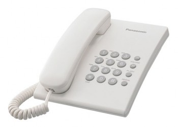 Проводные телефоны  E2E4 Проводной телефон Panasonic KX-TS2350RUW White