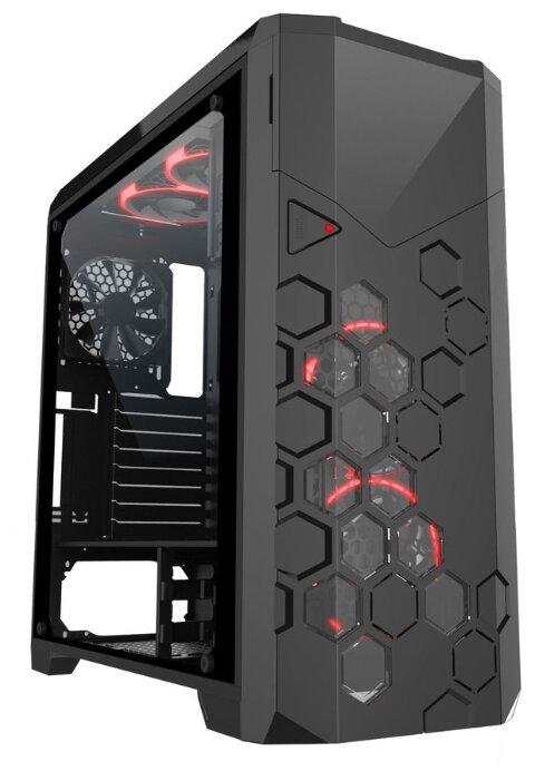 Корпус Formula V-LINE 6000-RGB, ATX, Full-Tower, 2xUSB 3.0, RGB подсветка, черный, без БП (6000-RGB/VC08G-21)