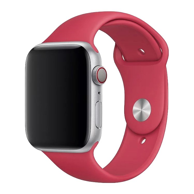 Ремешок Sport Band для Apple Watch, S, силикон, темно-корраловый (107217)