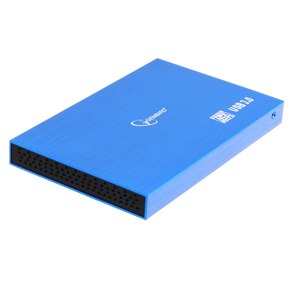 Внешний бокс Gembird, 1x2.5 USB 3.0 алюминий, синий (EE2-U3S-56)