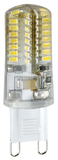 Лампы G4 и G9  E2E4 Лампа светодиодная G9, corn, 220В, 3Вт, 4200K/нейтральный, Ecola (G9RV30ELC)