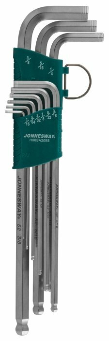 Наборы ключей Набор ключей торцевых шестигранных удлиненных Jonnesway H06SA209S, предметов в наборе: 9шт., блистер
