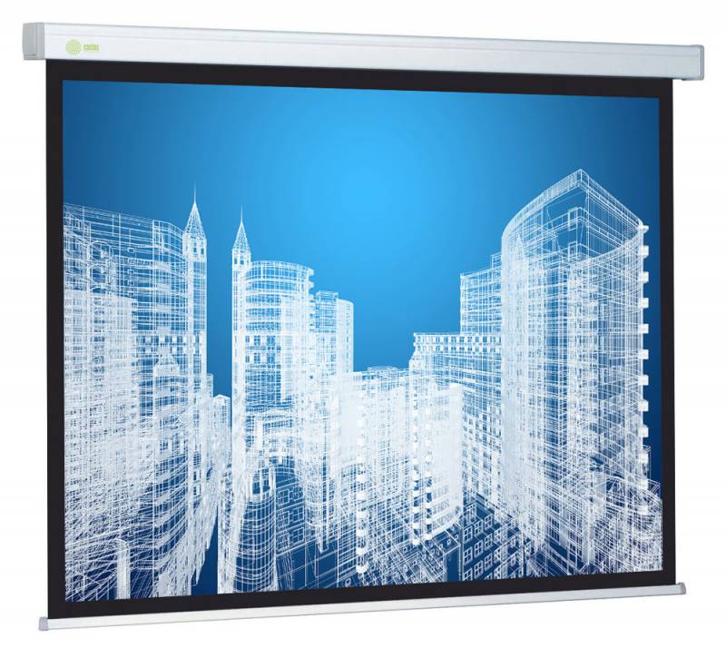   E2E4 Экран для проектора настенно-потолочный рулонный Cactus Wallscreen CS-PSW-187x332 16:9, 187x332см, белый