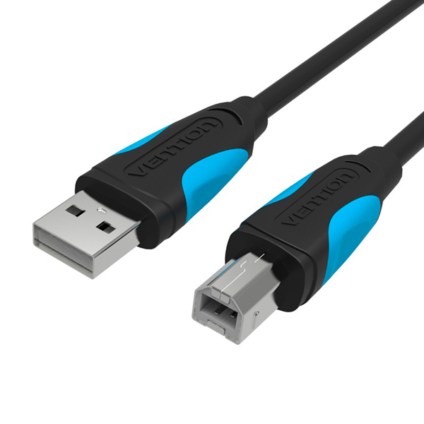 Кабель Vention USB2.0(Am)-USB2.0(BM), 480 МБит/сек, 2м, черный (VAS-A16-B200)