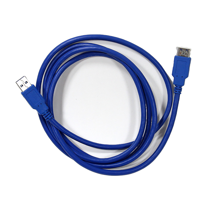 Кабель-удлинитель USB(Am)-USB(Af), 1.8 м, синий, AOpen (ACU302-1.8M)