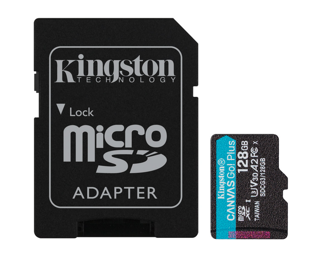   E2E4 Карта памяти 128Gb microSDXC Kingston Canvas Go! Plus Class 10 UHS-I U3 + адаптер (SDCG3/128GB)