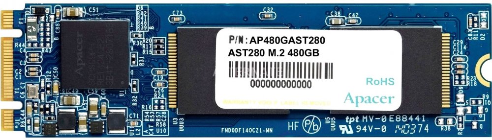 Твердотельный накопитель (SSD) Apacer 480Gb AST280, 2280, M.2 (AP480GAST280-1)