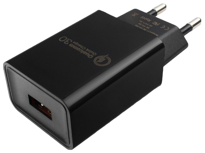 Сетевое зарядное устройство Cablexpert MP3A-PC-17 18W, 1USB, Quick Charge, 3A, черный (MP3A-PC-17)
