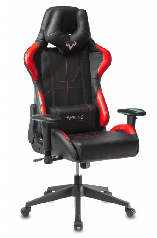 Игровые кресла  E2E4 Кресло игровое Бюрократ VIKING 5 AERO черный/красный (VIKING 5 AERO RED)