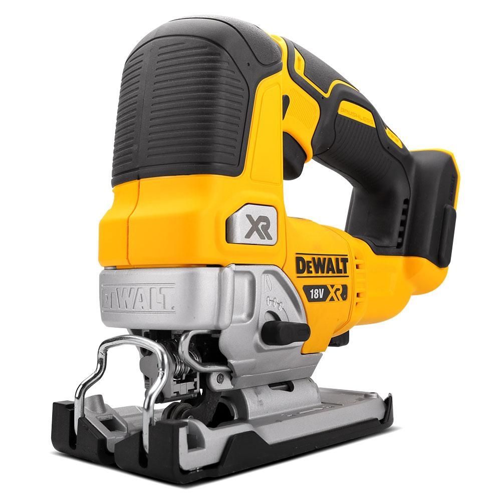 Лобзики электрические  E2E4 Электролобзик DeWALT DCS334N, 400Вт, маятниковый ход, аккумуляторный, регулировка частоты хода, без акб и зу (DCS334N-XJ)