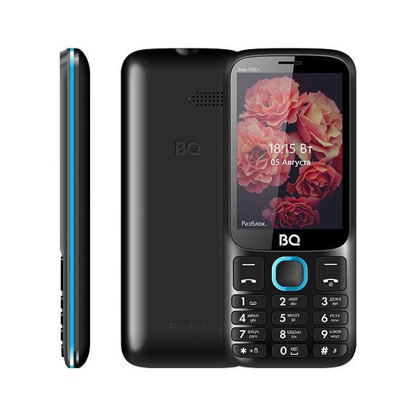 Мобильный телефон BQ 3590 Step XXL+, 3.5 480x320 TN, 65.5Mb RAM, 65.5Mb, BT, 2-Sim, 1400mAh, micro-USB, черный/синий