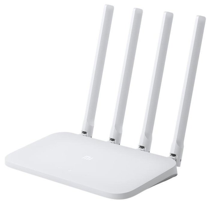 Wi-Fi роутер Xiaomi Mi Router 4C, 802.11/b/g/n, 2.4 ГГц, до 300 Мбит/с, LAN 2x100 Мбит/с, WAN 1x100 Мбит/с, внешних антенн: 4x5dBi (DVB4231GL)