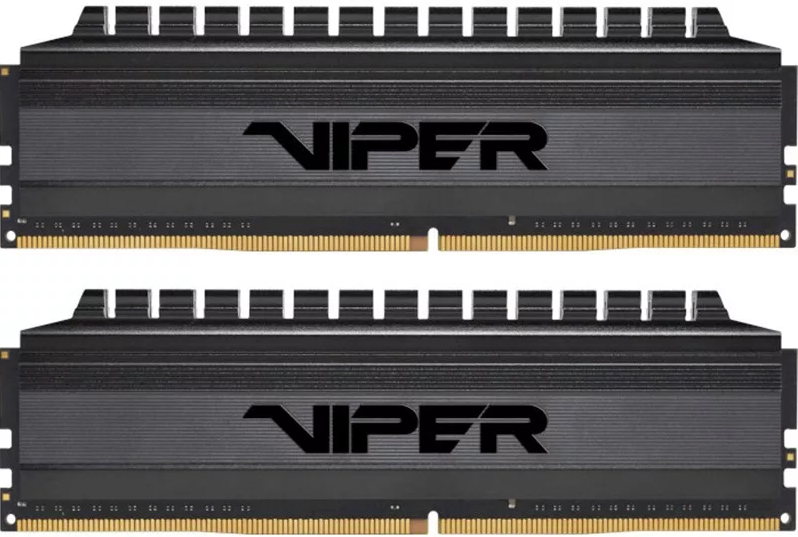 Комплект памяти DDR4 DIMM 32Gb (2x16Gb), 3200MHz, CL16, 1.35 В, Patriot Memory, Viper 4 Blackout (PVB432G320C6K)