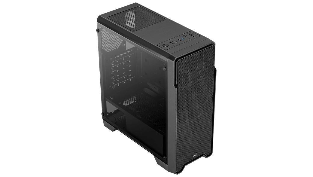 Корпус AeroCool ORE FRGB-G-BK-V1, ATX, Midi-Tower, USB 3.0, RGB подсветка, черный, без БП (4710562754179)