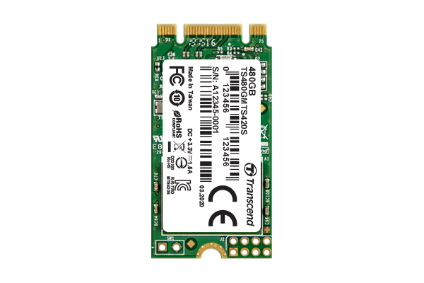 Твердотельный накопитель (SSD) Transcend 480Gb MTS420, 2242, M.2 (TS480GMTS420S)