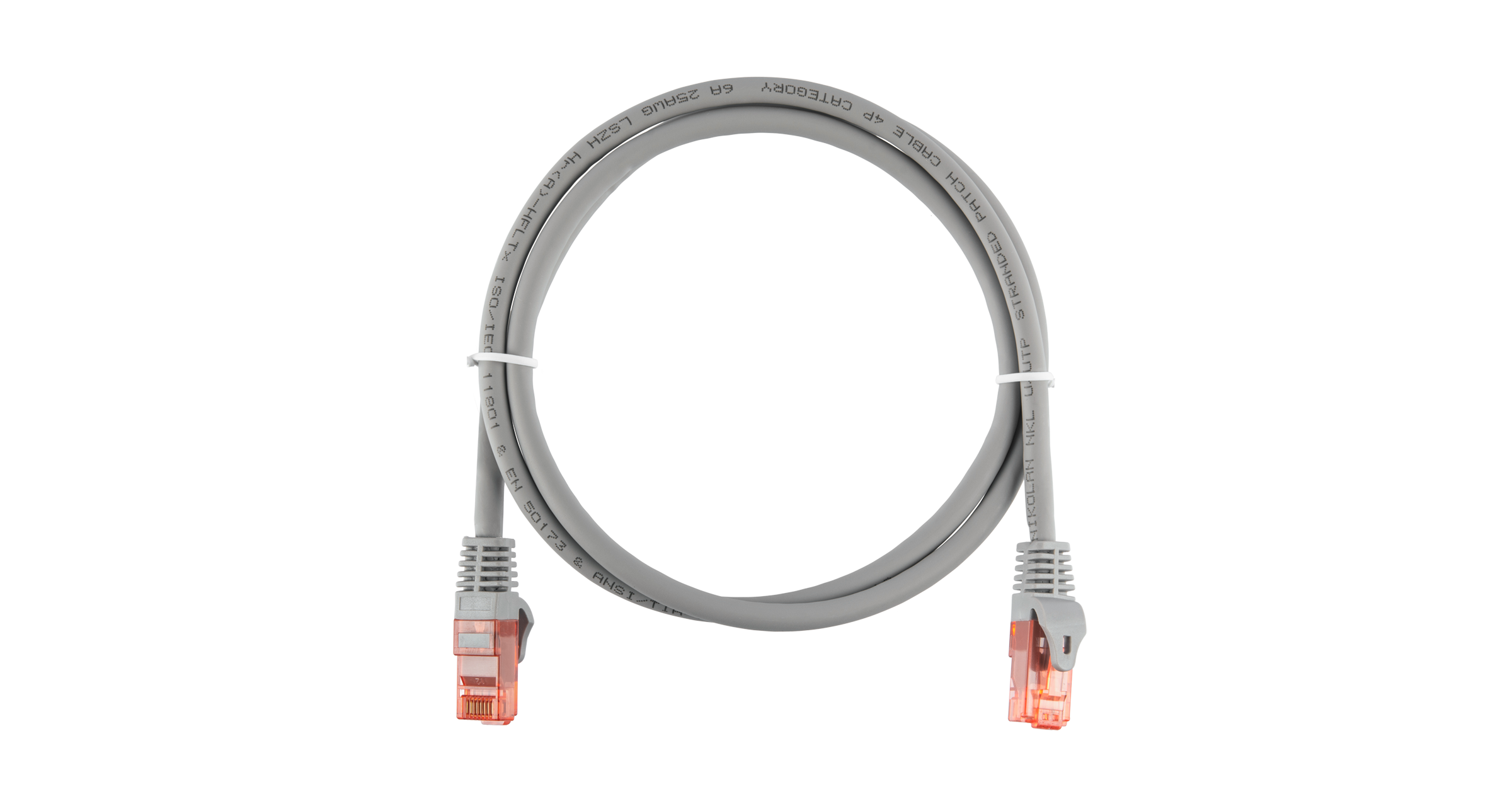 Патч-корд UTP кат.6a, 0.3м, RJ45-RJ45, серый, CU, LSZH, NIKOMAX (NMC-PC4UA55B-ES-003-C-GY)