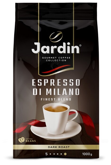 Кофе в зернах Jardin Espresso di Milano 1 кг, усредняя обжарка, 100% арабика (1089-06-Н)